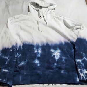Old Navy White and Blue Tie-Dye Hoodie